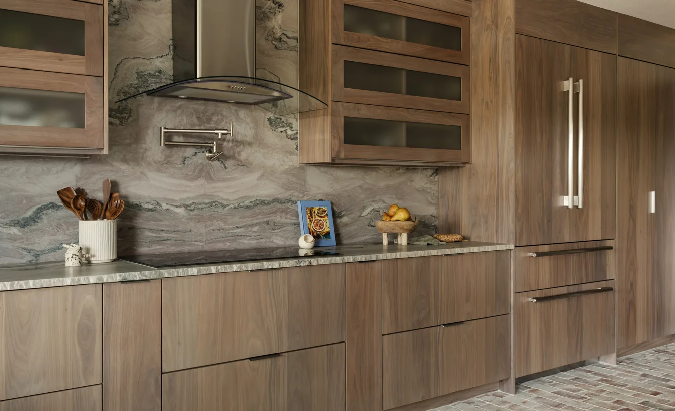 Walnut cabinetry kitchen from the Cabinet IQ project gallery