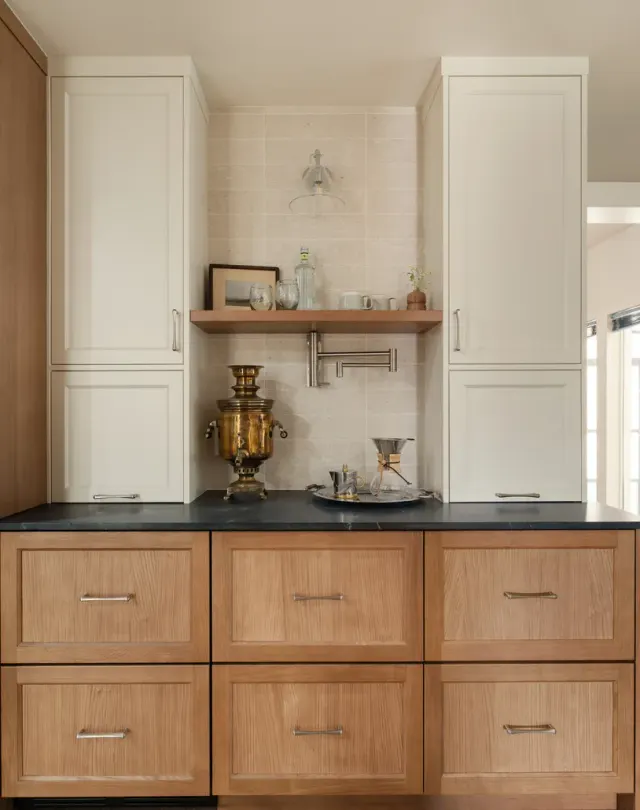 Rusty Fig Residence: Two-tone rift-cut oak + creamy white shaker — view 3